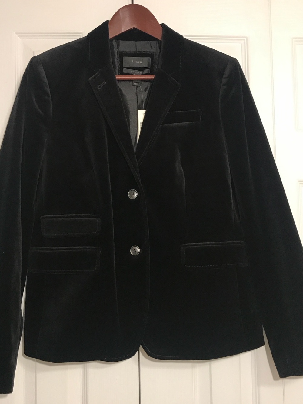 J. Crew Black Velvet Blazer Jacket